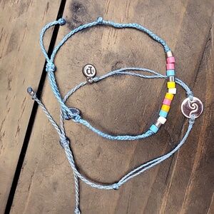 Pura Vida Montauk Wave Silver Charm Bracelet Bundle